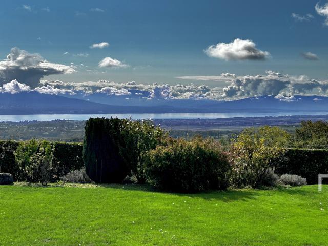 Wohnung mit Garten und Panoramablick auf den See