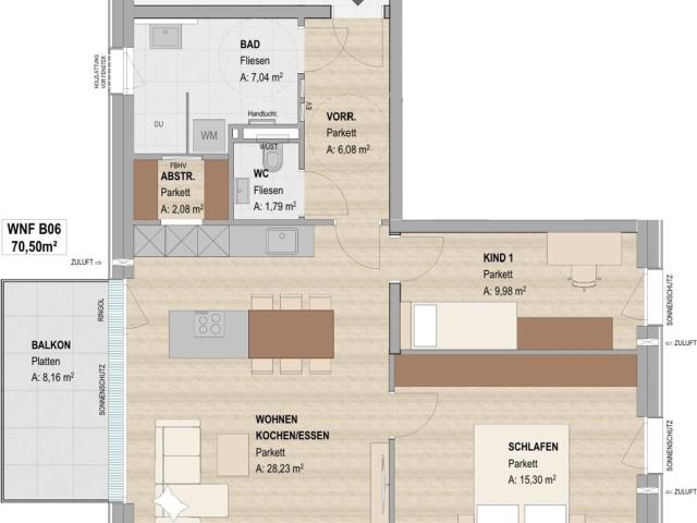 Provisionsfrei für den Erwerber Wohnvariationen Top 3 Zimmer Wohnung im OG