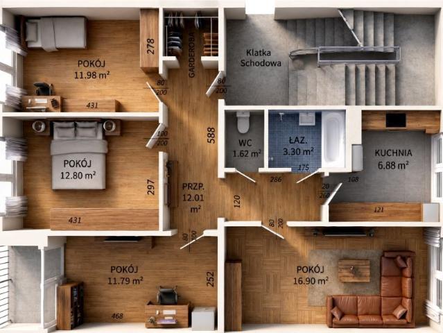 Wojska Polskiego 93 77,20 m², Wałcz