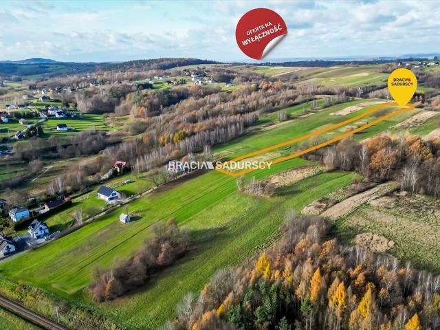 Widokowa działka 59 arów z panoramą, MPZP, blisko Krakowa