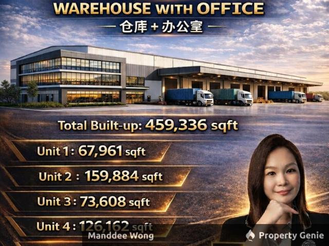 WTR/WAREHOUSE WITH OFFICE/459,336 SQFT/1,056,472/BUKIT RAJA/KLANG