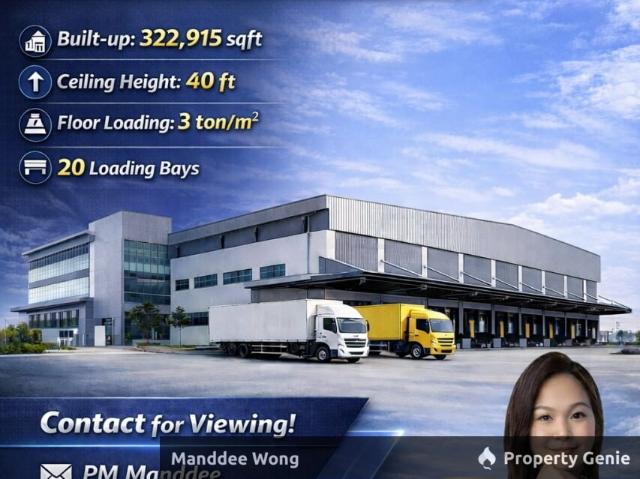 WTR/WAREHOUSE WITH OFFICE/322,915 SQFT/742,704.50/SHAH ALAM/SELANGOR