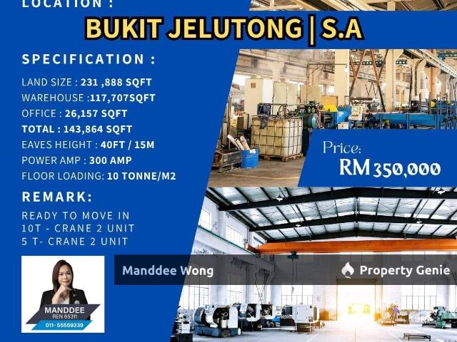 WTR/Bukit Jelutong/117,707 Sqft/350K