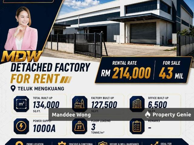 WTR/DETACHED FACTORY/134,000 SQFT/TELUK MENGKUANG/SELANGOR