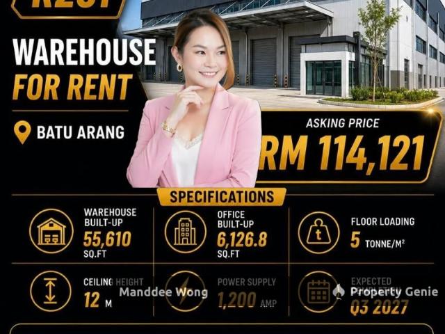 WTR/DETACHED FACTORY/55,610 SQFT/BATU ARANG/KOTA PUTERI/GOMBAK/
