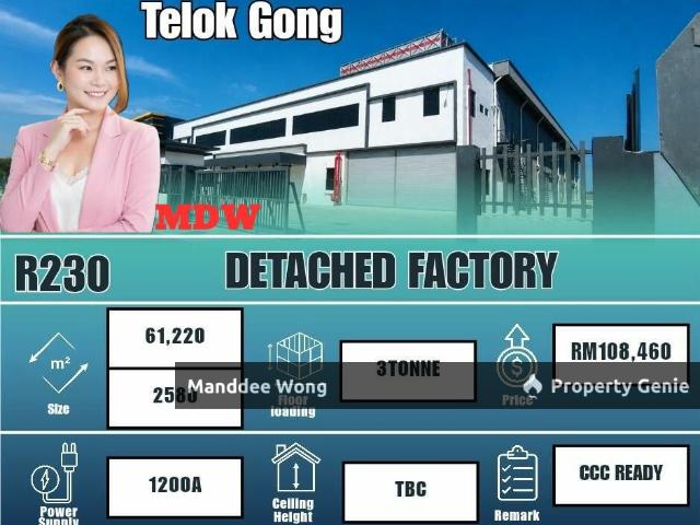 WTR/DETACHED FACTORY/61,220 SQFT/108,460/TELOK GONG/PORT KLANG/SELANGOR
