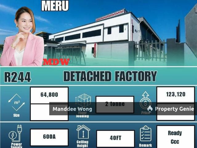 WTR/DETACHED FACTORY/64,800 SQFT/MERU/KLANG/SELANGOR