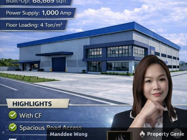 WTR/DETACHED FACTORY/68,669 SQFT/130,471/TELOK PANGLIMA GARANG/SELANGOR