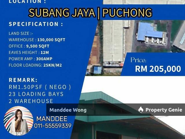 WTR/Subang Jaya/130,000 SQFT/205,000