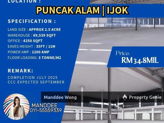 WTS/Ijok/Kuala Selangor/65,539 SQFT/34.8 Mil