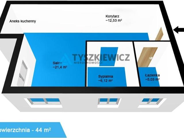 Wynajmę mieszkanie 44 m² Gdynia, Oksywie