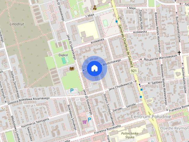 Wynajmę mieszkanie w centrum Zabrza 44m dwa pokoje