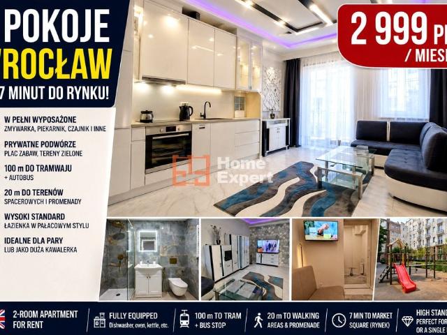 Wynajem Salon +aneks + sypialnia ok ul.Kasprowicza Wrocław