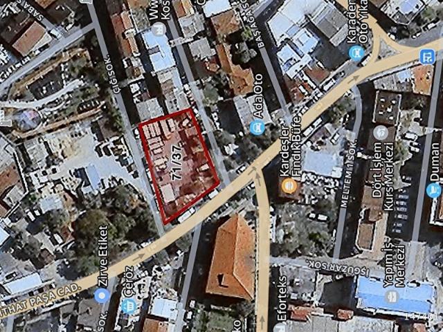 Y.BOSNA MERKEZ MİTHATPAŞA CAD CEPHELİ SATILIK 1200m2 TİCARİ ARSA