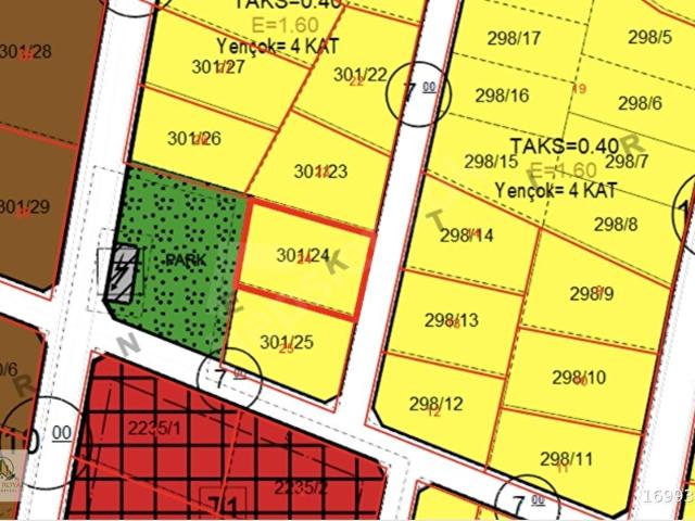 YEŞİL ROYAL GAYRİMENKUL'DEN AKINCILAR MH. 4 KAT %40 SATILIK ARSA