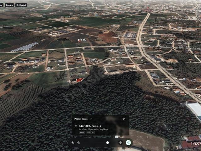 YEŞİLBAYIR MH ORFE YANI ORMANA CEPHE 486M2 İMARLI ARSA
