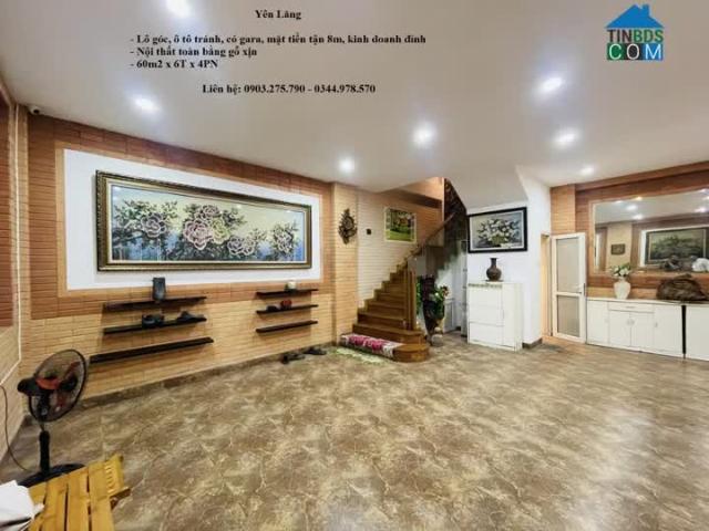 Yên Lãng lô góc, ô tô tránh, gara, kinh doanh đỉnh, gỗ xịn, 60m x 6T, MT 8m, giá 14 tỷ