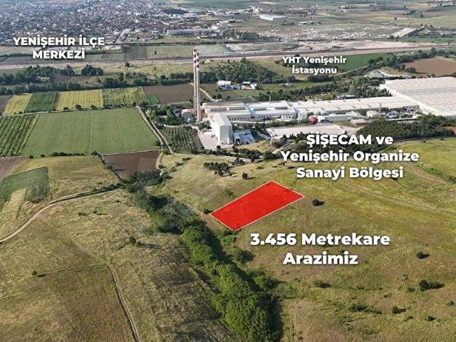 Yenişehir OSB ve Şişecam Yanı Başında Yatırımlık 3.456 m Arazi