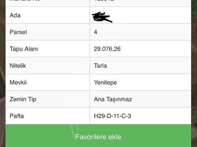 YENİKENT'E 10 DK MESAFEDE YATIRIMLIK HİSSELİ ACİL SATILIK TARLA