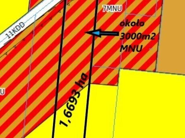 Działka 1,66 ha z MPZP, media, zabudowa i usługi