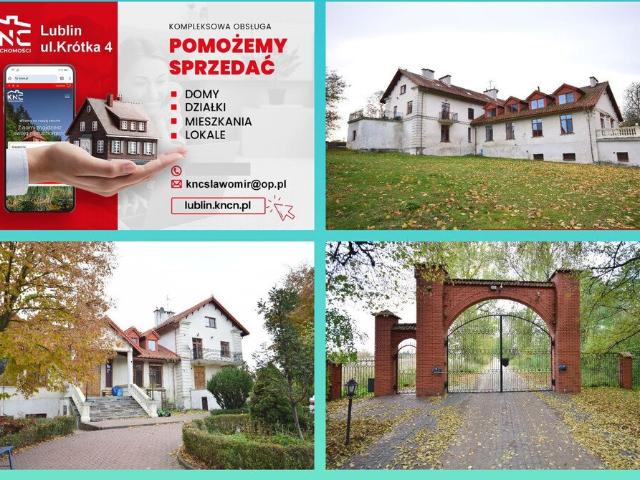 Zabytkowy dwór z 1000 m² i 10 ha parków w Turce