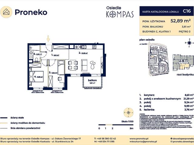 Zapraszam do mieszkania 52,89 m² w Gdańsku Orunia
