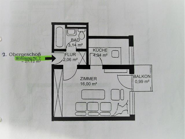 Zentral gelegene 1 Zimmer Wohnung mit Balkon und Einbauküche,jetzt zum Verkauf
