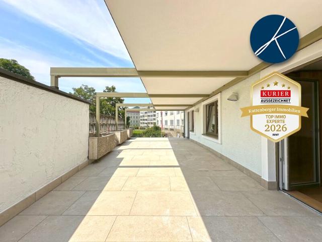 Zentrum: 3 Zimmer Wohnung mit 57 m² Terrasse / Garage möglich