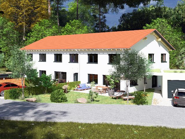 Zeitgemäßes, neues Wohnen Ausbauhaus KfW und Fernwärme sind selbstverständlich