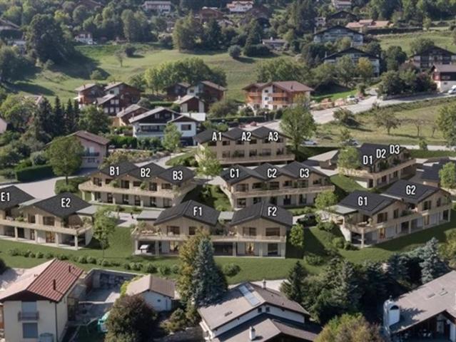 Zeitgenössische Chalets in der Siedlung Mollens – Les Martelles