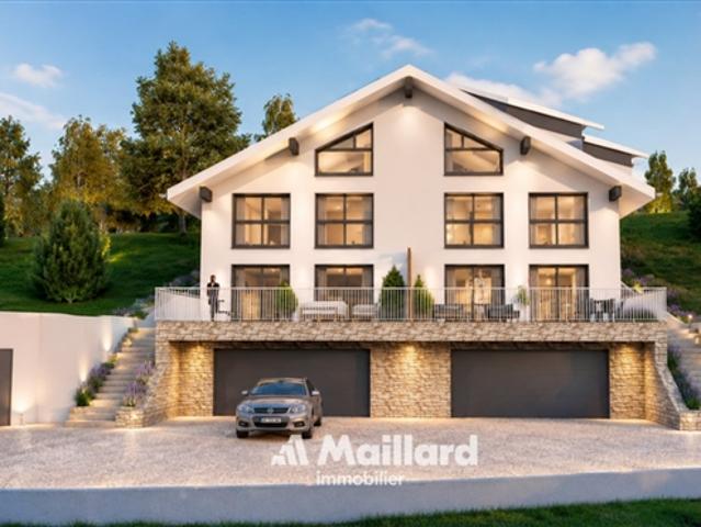 Zeitgenössische Villa mit ungehindertem Blick im Herzen von Le Vaud