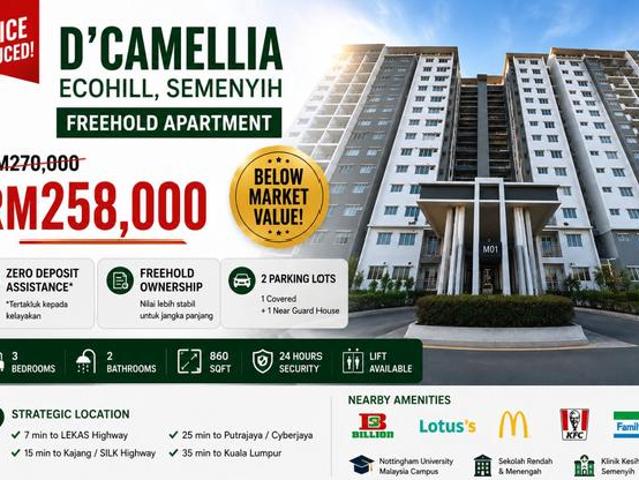 ZERO DEPOSIT ASSISTANCE BELOW MVFREEHOLDD CAMILEA SETIA Eco