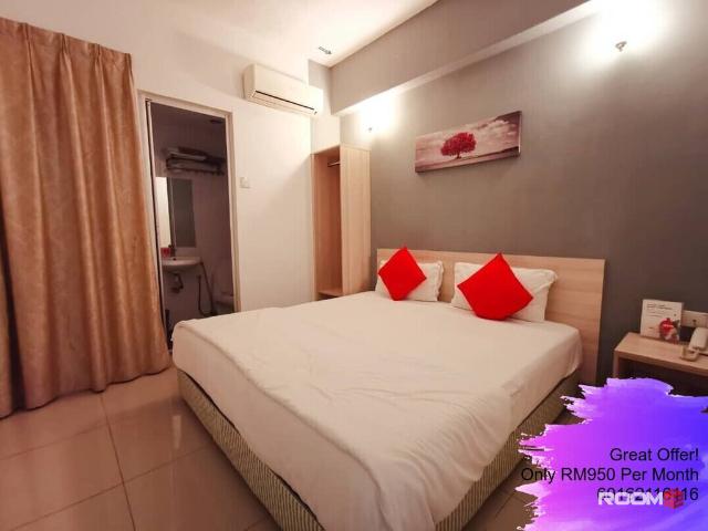 Zero Deposit Hotel Room Damansara Inn, King Size Bed Room
