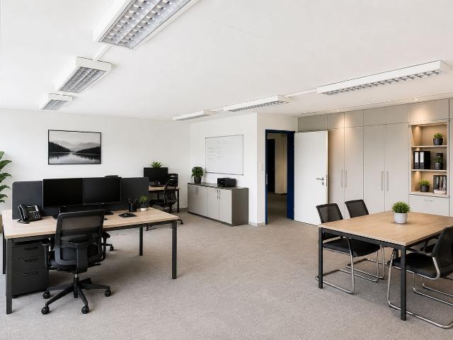 Zweckmässige Büroflächen bestehende Unterteilungen!