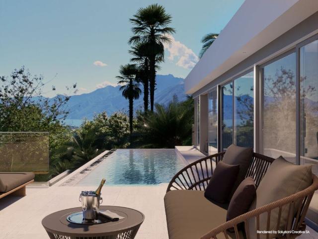 Zweitwohnsitz Villa da sogno in posizione unica con imprendibile vista lago, wellness e piscina