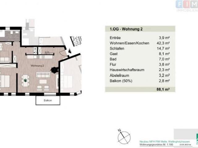 Zu Verkaufen 3 Schlafzimmer Wohnung Melle / Wellingholzhausen Deutschland DS77204882