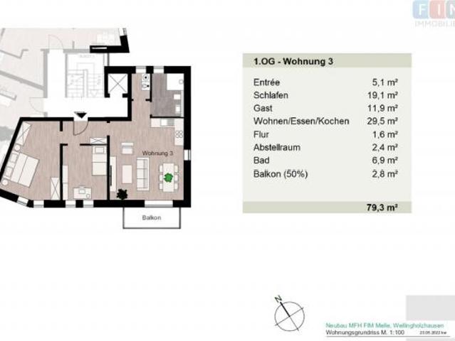 Zu Verkaufen 3 Schlafzimmer Wohnung Melle / Wellingholzhausen Deutschland DS77204890