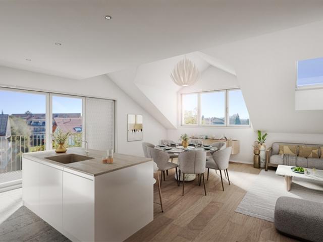 ZU VERKAUFEN OFF PLAN WOHNUNG 3,5 STÜCK 105 M2 PSA IM DACHGESCHOSS