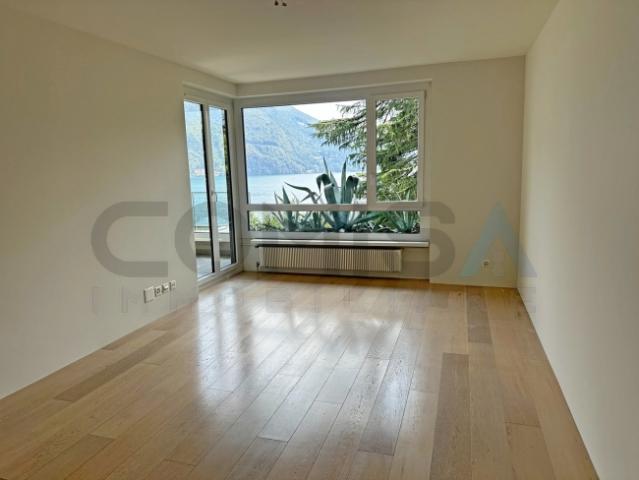 ZU VERMIETEN IN CASTAGNOLA 2 Zimmer Wohnung mit Seeblick