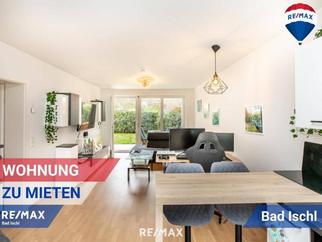 ZU MIETEN! Neuwertige Erdgeschosswohnung mit Terrasse, Garten, Tiefgarage und großem Kellerabteil in Bad Ischl