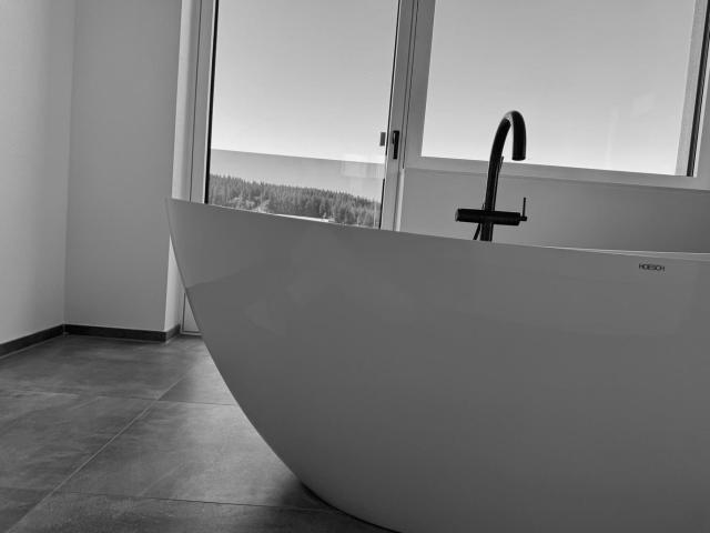 Zuhause ankommen: Traumhaus mit Salzwasserpool und moderner Gartengestaltung