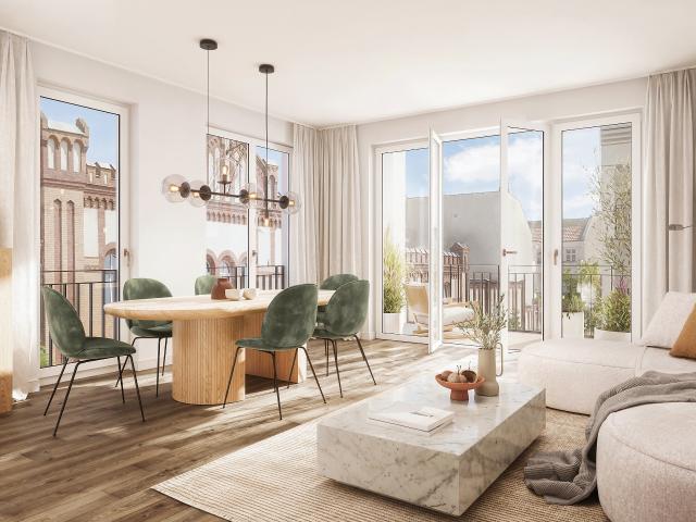Wohnen mit Charme: Hochwertige 4 Zimmer Neubauwohnung mit Balkon