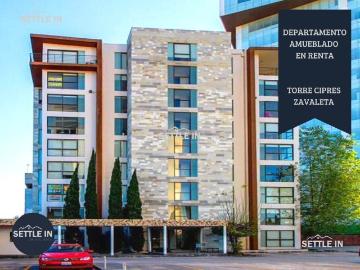 a04 departamento en renta totalmente amueblado torre cipres en zavaleta