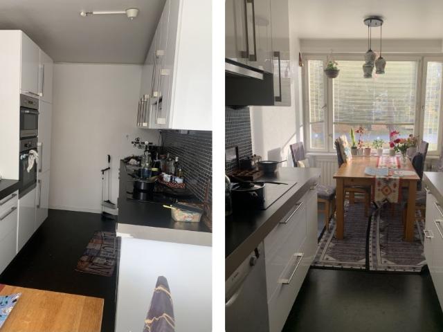 A beautiful renovated 2 room set 58 m upper ground floor with park view kitchen
