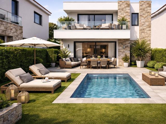 A CAGNES SUR MER SECTEUR PRISE VILLA MODERNE AVEC PISCINE DE 100M2 EN DUPLEX ET BEAU JARDIN 4 pièces, 100 m²