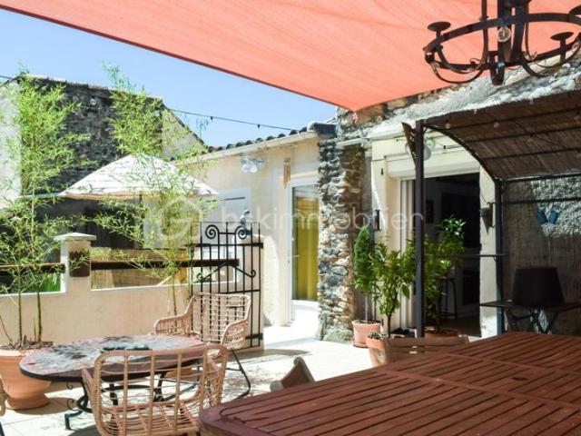 A Fontès, maison de village avec cachet, extérieur sans vis à vis, Spa, garage, atelier