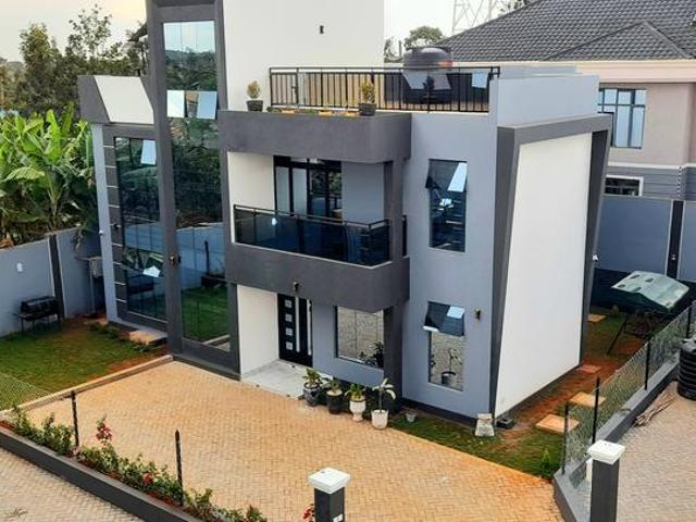 A home made with you in mind. Modern flat roof 4 bedrooms all en suite maisonettes with study room available for sale in Ruiru mugutha at just KES 15.8M