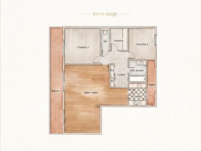 A LOUER AVIGNON EXTRA MUROS 84000 PREMIÈRE CEINTURE T3 non meublé Ascenseur Terrasse Parking
