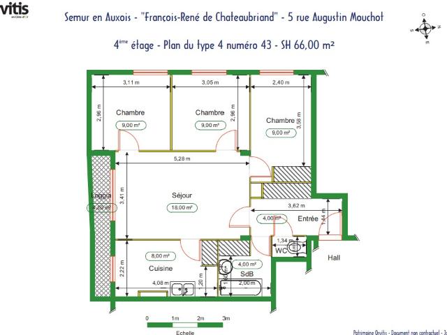 À louer Appartement T4 à Semur en Auxois