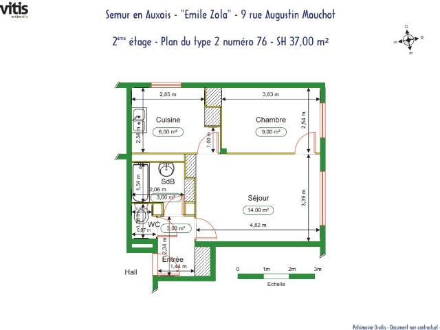À louer Appartement T2 à Semur en Auxois